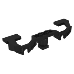Train Motor 9V Decorative Side with Open Hub Points (fits RC Train Motor) - Stepped Ends - Black