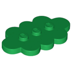Tile, Modified 3 x 5 Cloud - Green Tile, Modified 3 x 5 Cloud - Green