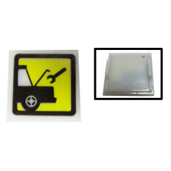 Electric, Light 2 x 2 Clip-On Plate with Car Repair Pattern