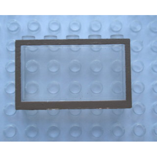 Деталь LEGO Mx1553pb04 Modulex, Window 1 x 5 x 3 with Brown Border Pattern
