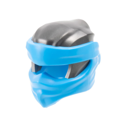 Minifigure, Headgear Ninjago Wrap Type 9 with Molded Dark Azure Wraps and Knot Pattern Minifigure, Headgear Ninjago Wrap Type 9 with Molded Dark Azure Wraps and Knot Pattern