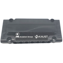 Technic, Panel Plate 5 x 11 x 1 with White 'FAI Aviation Group' and 'KAUST' Pattern Model Right Side (Sticker) - Set 42141