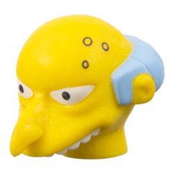 Minifigure, Head, Modified Simpsons Mr. Burns Pattern