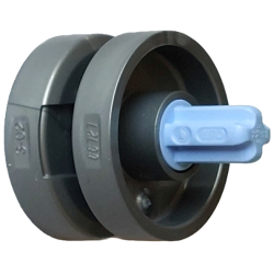 Wheel 18mm D. x 12mm with Pin Hole and Stud, Dotted Brake Rotor Lines with Fixed Rotatable Bright Light Blue Technic, Axle 1L with Pin Wheel 18mm D. x 12mm with Pin Hole and Stud, Dotted Brake Rotor Lines with Fixed Rotatable Bright Light Blue Technic, Axle 1L with Pin