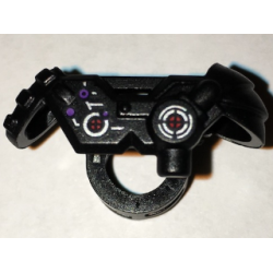 Minifigure Armor Shoulder Pads with Scabbard for 2 Katanas and Mechanical Components with Dark Purple Dots Pattern