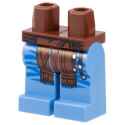 Hips and Medium Blue Legs with Reddish Brown Loincloth, Tassels, and Blue Markings Pattern Hips and Medium Blue Legs with Reddish Brown Loincloth, Tassels, and Blue Markings Pattern