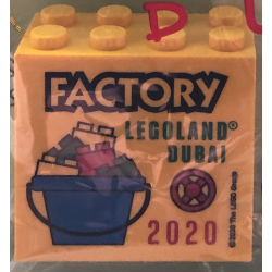 Brick 2 x 4 x 3 with LEGOLAND Dubai 2020 Factory Pattern