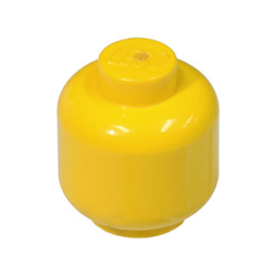 Minifigure, Head (Plain) - Solid Stud - Yellow
