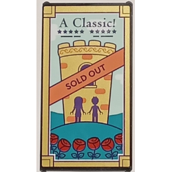 Glass for Window 1 x 4 x 6 with Theater Poster with 'A Classic!', 'SOLD OUT', Stars, Friends Minifigures Silhouettes, Castle Turret, Red Roses and Gold Frame Pattern (Sticker) - Set 41714 Glass for Window 1 x 4 x 6 with Theater Poster with 'A Classic!', 'SOLD OUT', Stars, Friends Minifigures Silhouettes, Castle Turret, Red Roses and Gold Frame Pattern (Sticker) - Set 41714