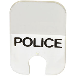Windscreen Motorcycle Windshield with Black 'POLICE' on White Background Pattern Windscreen Motorcycle Windshield with Black 'POLICE' on White Background Pattern
