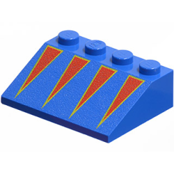 Slope 33 3 x 4 with Red Triangles with Yellow Borders Pattern Slope 33 3 x 4 with Red Triangles with Yellow Borders Pattern