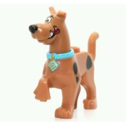Dog, Great Dane Scooby-Doo Walking with Medium Azure Collar, Smile on Both Sides and Tongue Pattern Dog, Great Dane Scooby-Doo Walking with Medium Azure Collar, Smile on Both Sides and Tongue Pattern