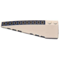 Wedge 10 x 3 Left with Black Windows with Silver Outlines on Dark Blue Stripe Pattern Wedge 10 x 3 Left with Black Windows with Silver Outlines on Dark Blue Stripe Pattern