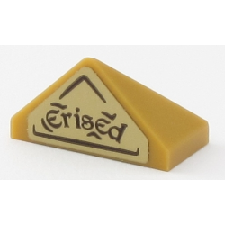 Slope 45 2 x 1 Triple with Bottom Stud Holder with 'Erised' and HP Mirror of Erised Ornament Pattern (Sticker) - Set 75954 Slope 45 2 x 1 Triple with Bottom Stud Holder with 'Erised' and HP Mirror of Erised Ornament Pattern (Sticker) - Set 75954