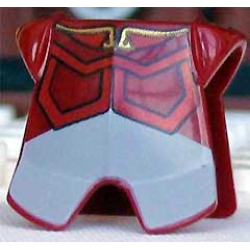 Minifigure Armor Breastplate with Leg Protection with Avatar Prince Zuko Pattern Minifigure Armor Breastplate with Leg Protection with Avatar Prince Zuko Pattern