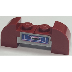 Stickered Assembly 4 x 1 x 1 1/3 with Blue Target Screen Pattern (Sticker) - Set 7676 - 1 Plate 1 x 2, 2 Slope, Curved 2 x 1 x 1 1/3 with Recessed Stud Stickered Assembly 4 x 1 x 1 1/3 with Blue Target Screen Pattern (Sticker) - Set 7676 - 1 Plate 1 x 2, 2 Slope, Curved 2 x 1 x 1 1/3 with Recessed Stud