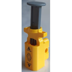 Projectile Launcher, Net Shooter with Dark Bluish Gray Firing Pin with 'CAUTION' and Triangles on Yellow Background Pattern (Sticker) - Set 60173 / 60175 Projectile Launcher, Net Shooter with Dark Bluish Gray Firing Pin with 'CAUTION' and Triangles on Yellow Background Pattern (Sticker) - Set 60173 / 60175