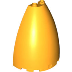 Cone Half 6 x 3 x 6 (Elliptic Paraboloid) with 2 x 1 Top - Bright Light Orange Cone Half 6 x 3 x 6 (Elliptic Paraboloid) with 2 x 1 Top - Bright Light Orange