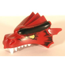 Dragon Head (Fantasy Era) Jaw Upper with Small Black Scales and Yellow Eyes Pattern