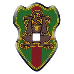 Plastic Shield for Large Figures with Knights Kingdom Rascus Monkey Pattern