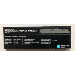 Stickered Assembly 12 x 4 with 'MÆRSK MC-KINNEY MØLLER' and Maersk Logo Pattern (Sticker) - Set 10241 - 6 Tile 2 x 4