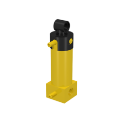 Pneumatic Cylinder with 2 Inlets Medium (48mm) with Black Top - Yellow Pneumatic Cylinder with 2 Inlets Medium (48mm) with Black Top - Yellow