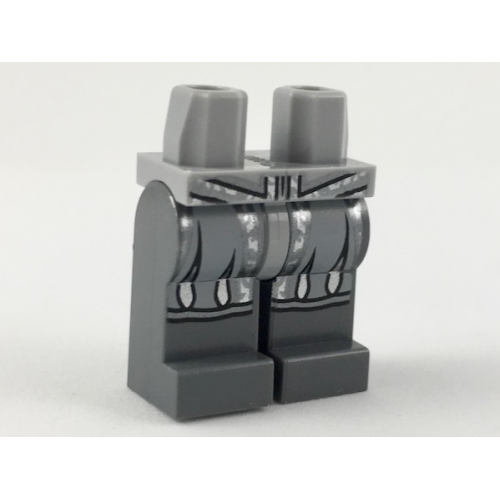 Деталь LEGO 970c85pb22 Hips and Dark Bluish Gray Legs with Light Bluish Gray Robe Ends with Silver Trim Pattern