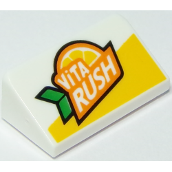 Slope 30 1 x 2 x 2/3 with 'ViTA RUSH' Pattern