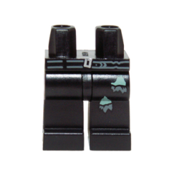 Hips and Legs with Belt and Torn Sections on Left Leg Pattern