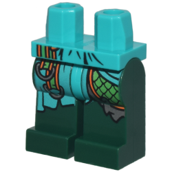 Hips and Dark Green Legs with Robe Ends, Bright Green Scale Armor, Belt Ends with Orange Trim and Silver Buckles Pattern Hips and Dark Green Legs with Robe Ends, Bright Green Scale Armor, Belt Ends with Orange Trim and Silver Buckles Pattern