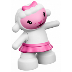 Duplo Sheep, Lamb Standing with Pink Bow and Pink Tu-Tu (Lambie) Duplo Sheep, Lamb Standing with Pink Bow and Pink Tu-Tu (Lambie)