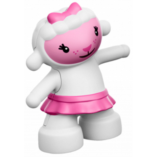 Деталь LEGO duplamb02 Duplo Sheep, Lamb Standing with Pink Bow and Pink Tu-Tu (Lambie)