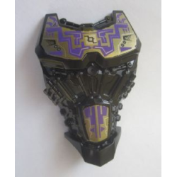 Large Figure Torso with Bionicle Dark Purple and Gold Pattern