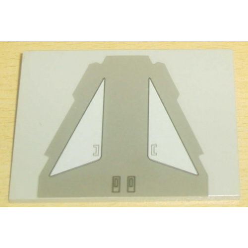 Деталь LEGO 4515pb010 Slope 10 6 x 8 with SW AT-TE Back Armor Plate Pattern (Sticker) - Set 4482