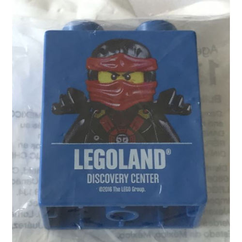 Деталь LEGO 4066pb735 Duplo, Brick 1 x 2 x 2 with Kai LEGOLAND Discovery Center 2016 Pattern