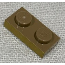 Plate 1 x 2 with Gold Pattern on Long Edge Plate 1 x 2 with Gold Pattern on Long Edge