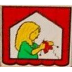 Duplo, Tile 2 x 2 x 1 with Farmhouse Mosaic Picture 02 Pattern Duplo, Tile 2 x 2 x 1 with Farmhouse Mosaic Picture 02 Pattern