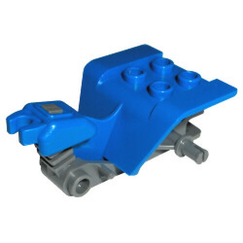 Деталь LEGO 30187c00b Tricycle Body Top with Dark Bluish Gray Chassis (30187 / 30188) - Blue