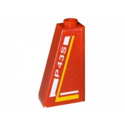Slope 75 2 x 1 x 3 with 'P43S' Pattern on Right Side (Sticker) - Set 8443 Slope 75 2 x 1 x 3 with 'P43S' Pattern on Right Side (Sticker) - Set 8443