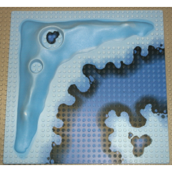 Baseplate, Raised 32 x 32 Crater Plate with Crater Studs with Underwater Pattern Baseplate, Raised 32 x 32 Crater Plate with Crater Studs with Underwater Pattern