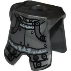 Minifigure Armor Breastplate with Leg Protection with Heroic Knight Pattern Minifigure Armor Breastplate with Leg Protection with Heroic Knight Pattern