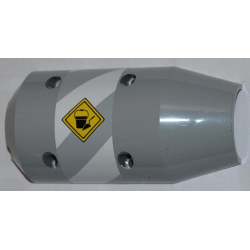 Vehicle, Tipper Drum 3 x 6 x 10 Half with 4 Pin Holes and Bucket and Trowel on Sign Pattern Model Left (Sticker) - Set 60018 Vehicle, Tipper Drum 3 x 6 x 10 Half with 4 Pin Holes and Bucket and Trowel on Sign Pattern Model Left (Sticker) - Set 60018