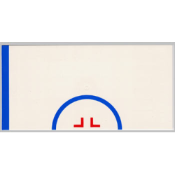 Tile 8 x 16 with Bottom Tubes on Edges with Half Circle and Blue Stripe on Left Pattern