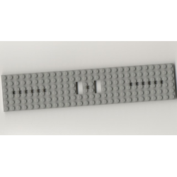 Train Base 6 x 28 with 6 Round Holes Each End - Light Gray
