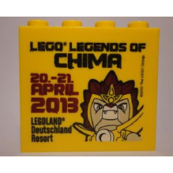 Brick 2 x 4 x 3 with Legoland Deutschland Resort Legends of Chima 20.-21. April 2013 Pattern Brick 2 x 4 x 3 with Legoland Deutschland Resort Legends of Chima 20.-21. April 2013 Pattern