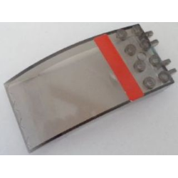 Windscreen 8 x 4 x 2 Curved with Locking Dual 2 Fingers with Red Stripe Pattern (Sticker) - Set 8652 Windscreen 8 x 4 x 2 Curved with Locking Dual 2 Fingers with Red Stripe Pattern (Sticker) - Set 8652