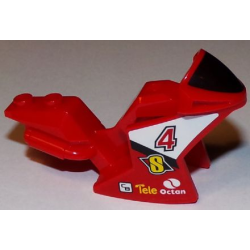 Motorcycle Fairing, Racing (Sport) Bike with Black Windshield Pattern with Number 4 and Octan Logo Pattern on Both Sides (Stickers) - Set 60084 Motorcycle Fairing, Racing (Sport) Bike with Black Windshield Pattern with Number 4 and Octan Logo Pattern on Both Sides (Stickers) - Set 60084