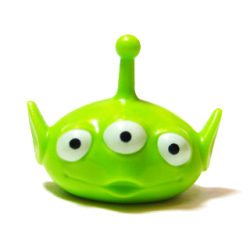 Minifigure, Head, Modified Alien with Antenna with Three White Eyes Pattern Minifigure, Head, Modified Alien with Antenna with Three White Eyes Pattern