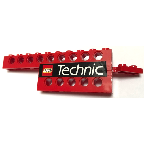 Деталь LEGO BA304pb01R Stickered Assembly 12 x 1 x 2 2/3 with LEGO TECHNIC Logo Pattern Model Right Side (Sticker) - Set 8440 - 1 Plate 1 x 4, 1 Plate 1 x 6, 1 Hinge Plate 1 x 4 Swivel, 1 Technic, Brick 1 x 6 with Holes, 1 Technic, Brick 1 x 10 with Holes