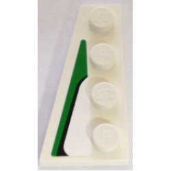 Wedge, Plate 4 x 2 Left with Black and Green Pattern (Sticker) - Set 8898 Wedge, Plate 4 x 2 Left with Black and Green Pattern (Sticker) - Set 8898